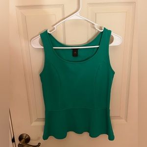 Green Thicker Tank With Flare Out